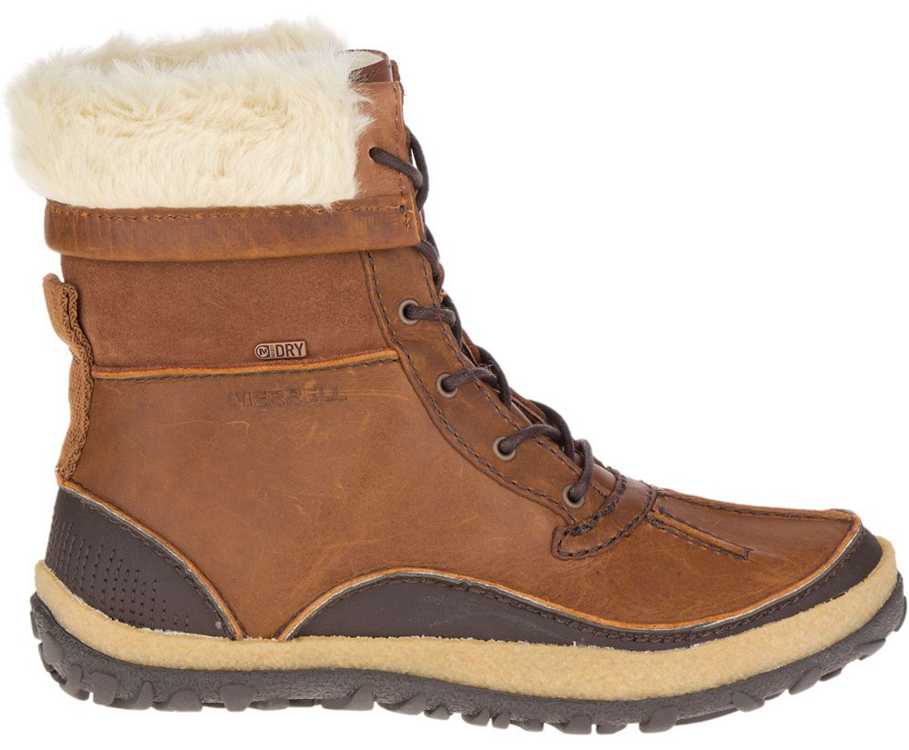 Merrell Boots Brown - Tremblant Mid Polar Waterproof - Womens 43NPTEDXA